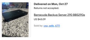 Barracuda 290 eBay listing